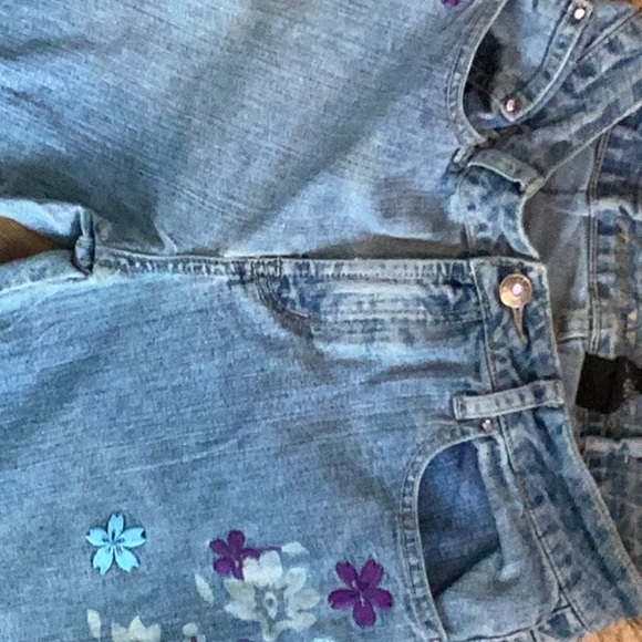 🌵Arizona Jeans Co. Embroidered JEANS 😎 Really COOL ⚠️ SZ  8-10 IMO - Picture 7 of 15